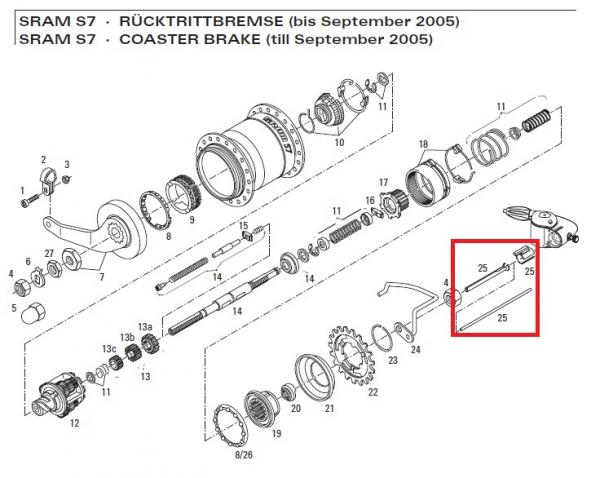 DRUCKSTIFT/-ROEHRCHEN SET, SRAM S7